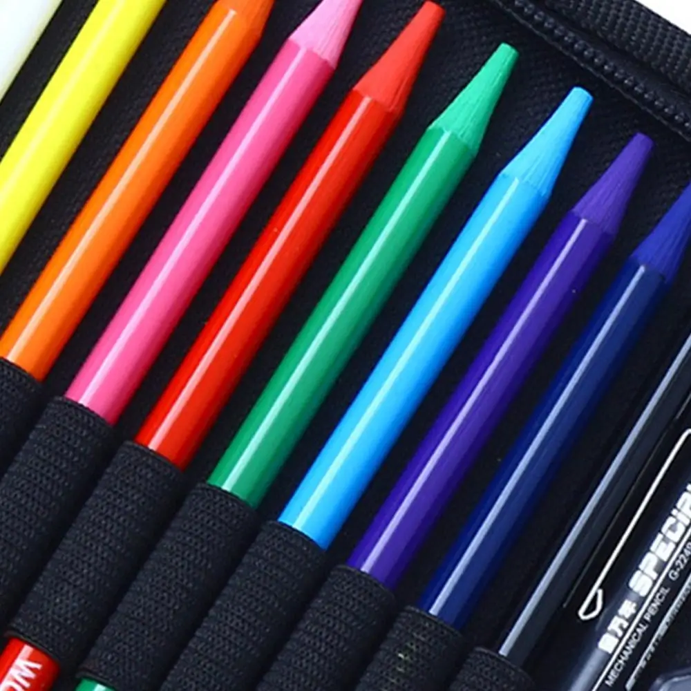 

26pcs Water-soluble Colored Pencils Kit Mechanical Pen Chalking Sticks Professional Art Supplies for Artist Drawing with Bag