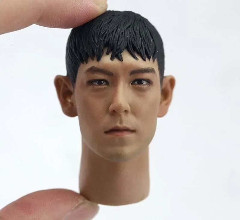 Масштаб 1/6 голова Bigbang с крышкой T.O.P Choi сын Hyun резьба по голове для 12-дюймовой