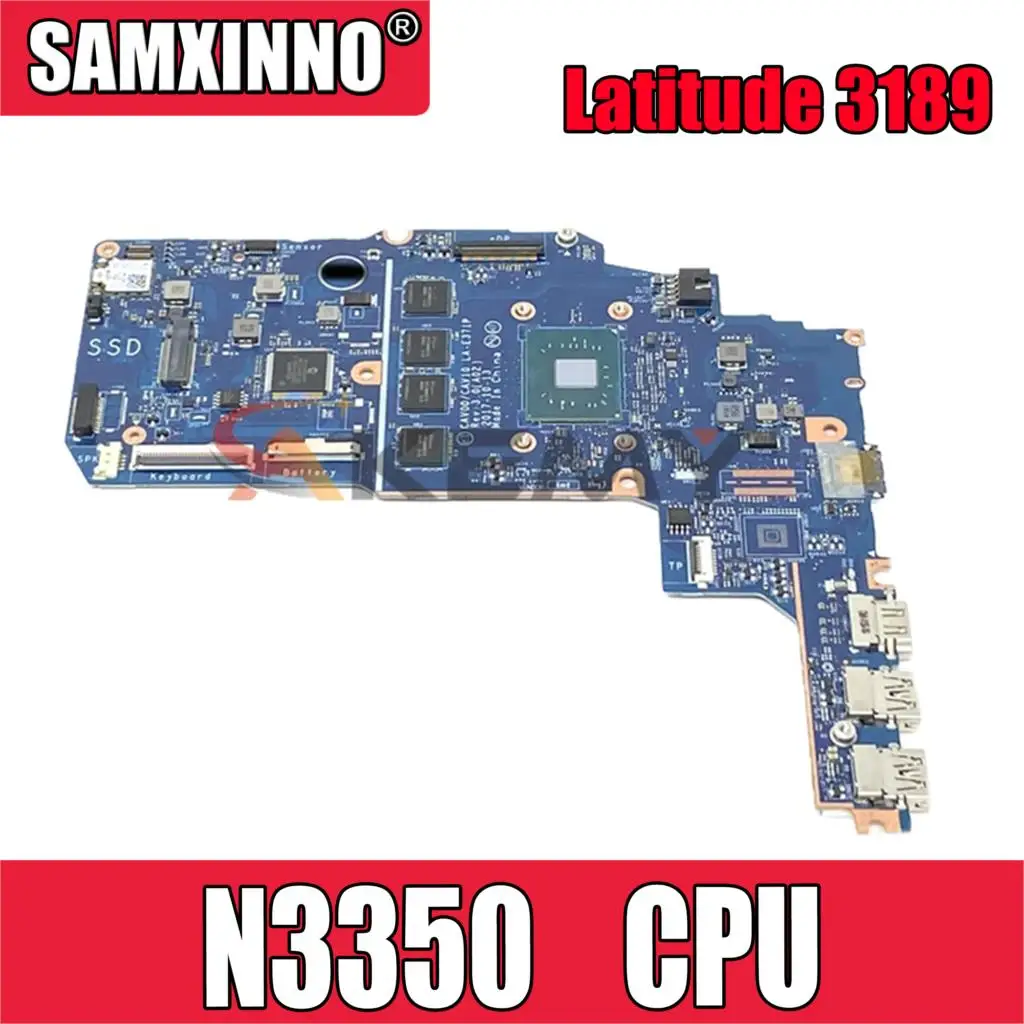 

For DELL Latitude 3189 N3350 Laptop Motherboard CN-0VDHNJ 0VDHNJ Notebook Mainboard CAV00 CAV10 LA-E371P SR2Z7 2GB RAM