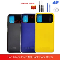 new back cover for xiaomi poco m3 battery rear housing door mobile phone case replacement repair spare parts