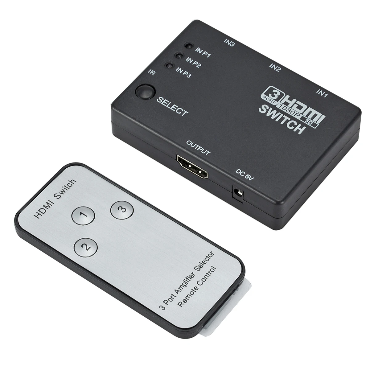 

3x1 HDMI-compatible Splitter 3 Ports 1080P Video HDMI Switcher Splitter with Remote Splitter Box HDMI Adapter for HDTV DVD PS3