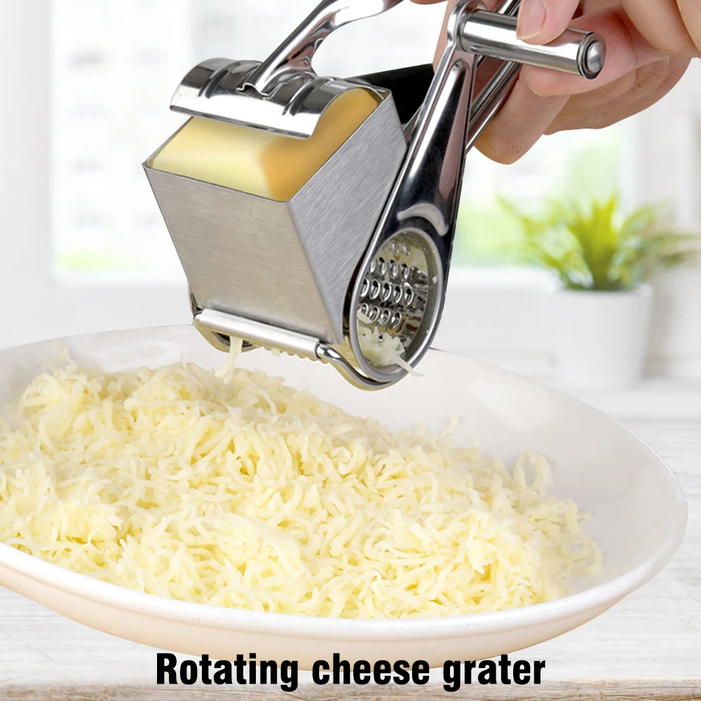 Ручная терка для сыра вращающаяся многофункциональная из нержавеющей стали