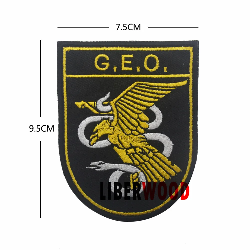 G.E.O. Испанский национальный полицейский антитеррористический Тактический спецназ патч испанская полиция гео - Цвет: G.E.O.