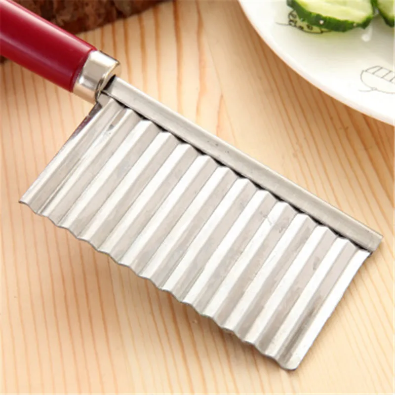 Для волнистой нарезки картофеля краями Ножи Нержавеющая сталь Кухня гаджет для