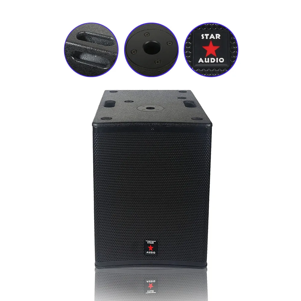 STARAUDIO 15 &quot4500 Вт Мощный PA DJ активный сабвуфер DSP стерео усилитель 24 бит деревянный