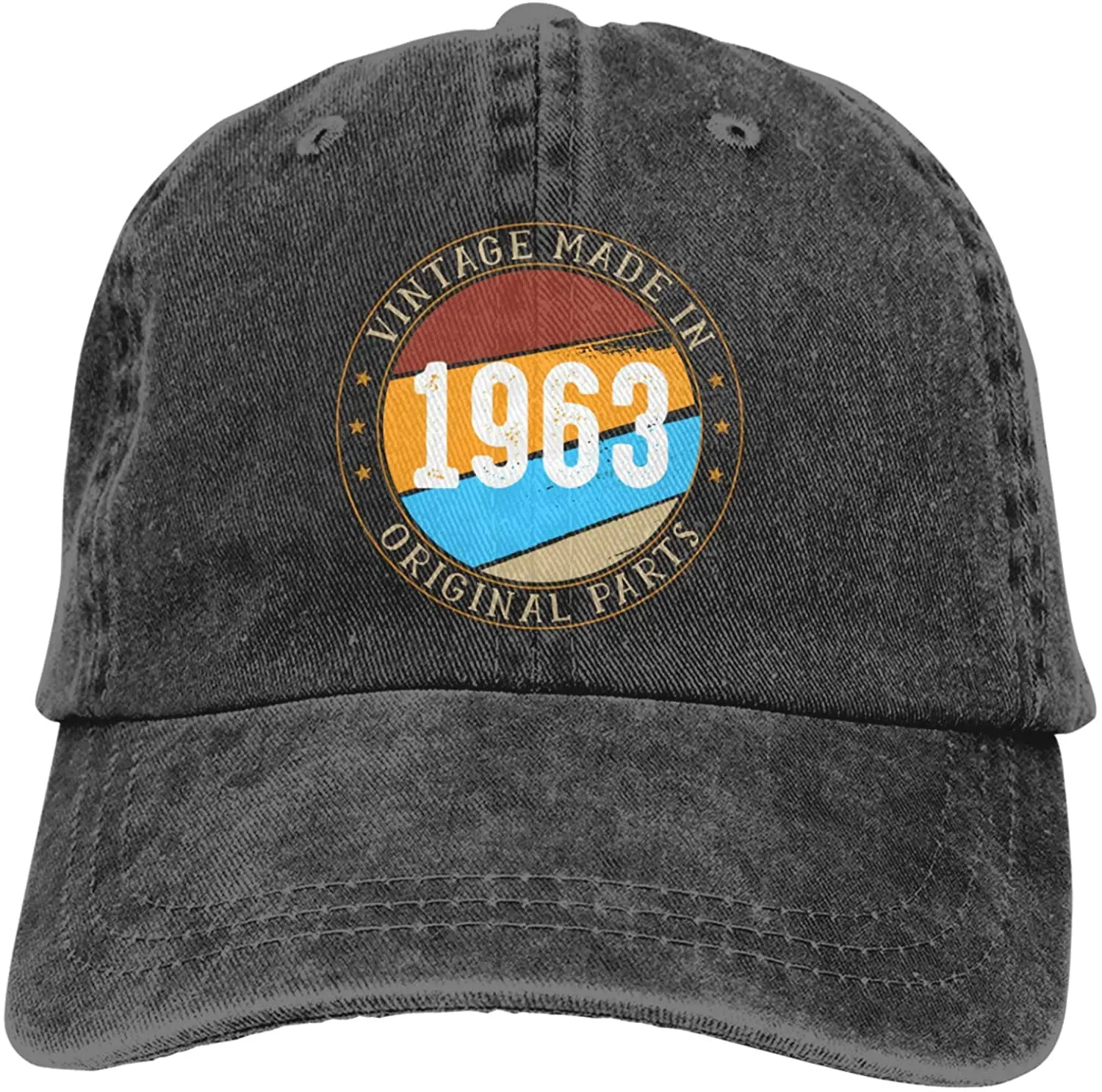 

1963 Vintage Birthday Present Unisex Baseball Cowboy Hat Retro Sports Cowboy Hat Adjustable Adult Hat