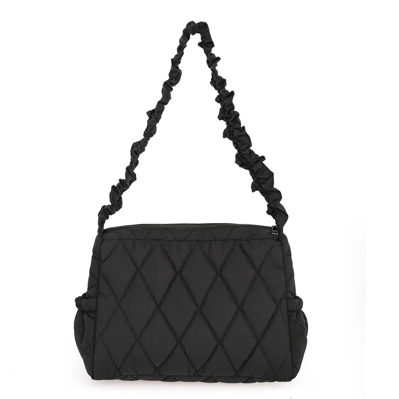 

Black Quilted Retro Large-Capacity Bag Handbags Women's Bag 2021 New Style Fashion All-Match Simple Shoulder Bag Tote Bag
