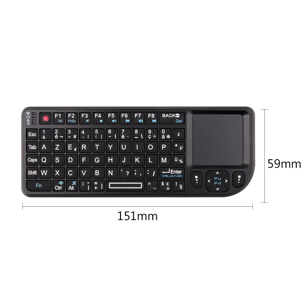 Kebidumei профессиональная мини X1 ручная 2 4G RF клавиатура Qwerty с тачпадом мышь для