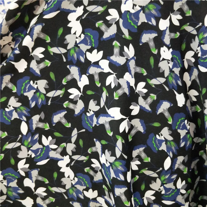 Полиэстер Цветочный принт креп Fbric для High-End украшение дома из исинской глины