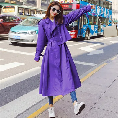 Женский двубортный Тренч RUGOD винтажный свободный офисный большого размера в