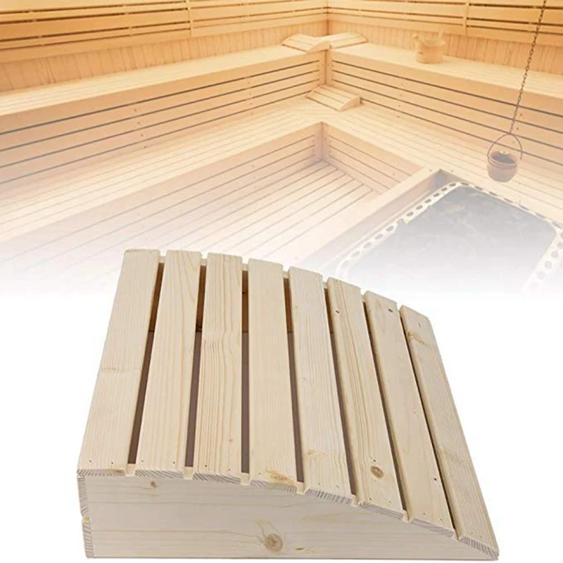 

Practical Wooden Pillow Headrest Comfortable Curved Cushion Pillows for Bathroom Bedroom Sauna Room Supplies Promotion