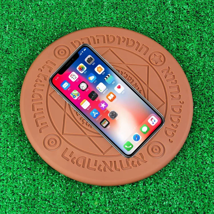 Волшебная оптическая матрица Qi Беспроводное зарядное устройство для телефона 10 Вт круглая Быстрая зарядка для iPhone 8 X XS XR Plus huawei P30 S9 Xiaomi MIX 9