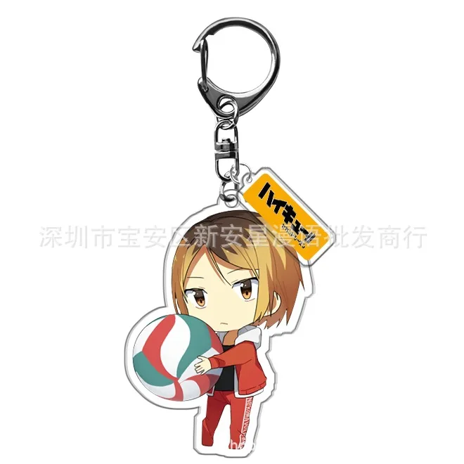 6cm Japanese Anime Haikyuu Acrylic Keychain Schoolbag Pendant Kawai Shoyo Hinata Daichi Sawamura | Игрушки и хобби