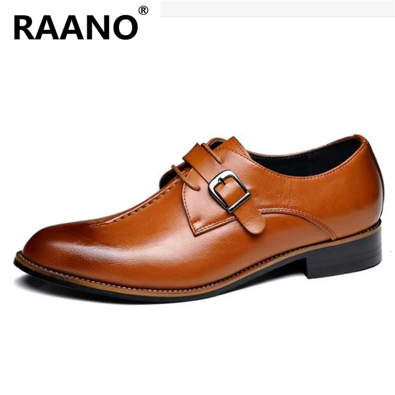 Туфли мужские классические из лакированной кожи заостренный носок пряжка