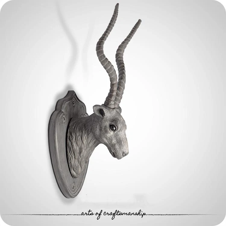 Американский Ретро Олень овца носорог лошадь Стерео голова животного настенный