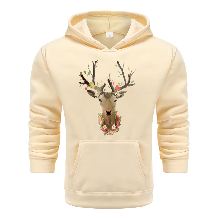 

2021 Fashion Fall Ladies Hoodie Explosion Private Fawn Sweatshirt Hoodie Printed Long Sleeve Multicolor Men's Sweatshirt Top