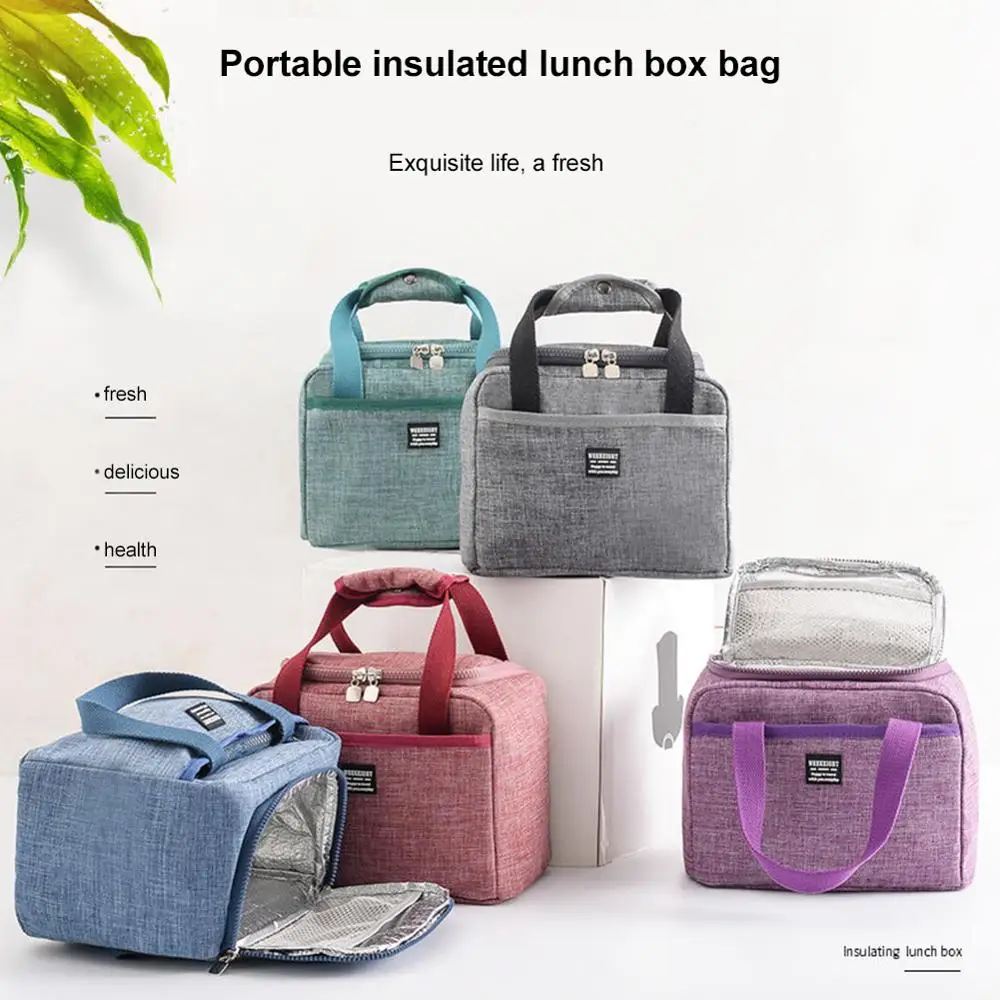 Портативный Термоизолированный Ланч-бокс тоут сумка-холодильник мешок для бенто