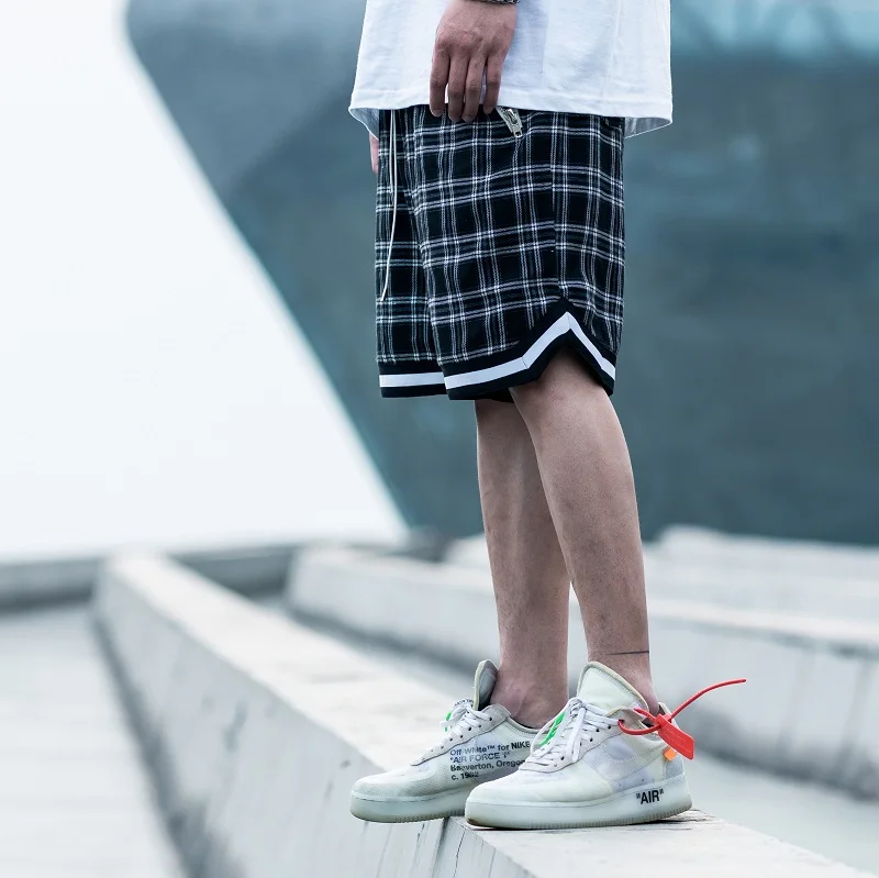 

Summer Tide Brand Plaid Drawstring Shorts Men and Women Loose Casual Short Pants Sports Beach Shorts