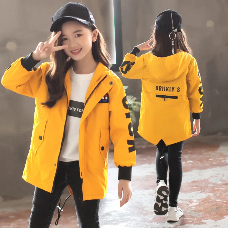 

Children Windbreaker Jacket for Boys Girls Clothes Teenage Outfit Hooded Outerwear Spring Kids Clothing Coat 5 6 8 10 12 14 Year