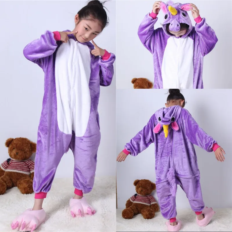 Пижама из бамбукового волокна для детей пижама с кигуруми и мультяшным