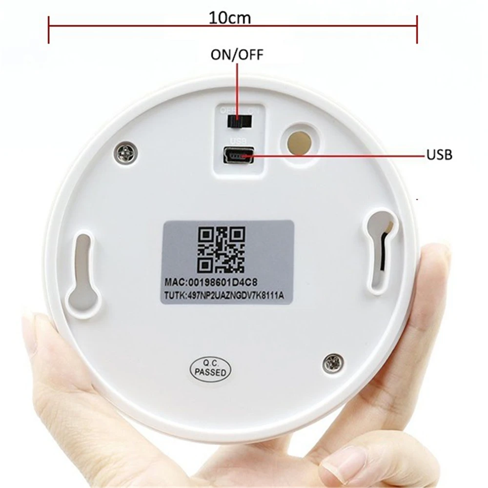Камера дымовой сигнализации 1080P HD Mini WiFi Видеокамера с обнаружением движения |