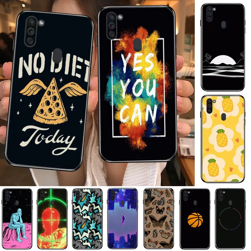 

Varied Mobile Phone Case Hull For Samsung Galaxy M 10 20 21 31 30 60S 31S Black Shell Art Cell Cover TPU