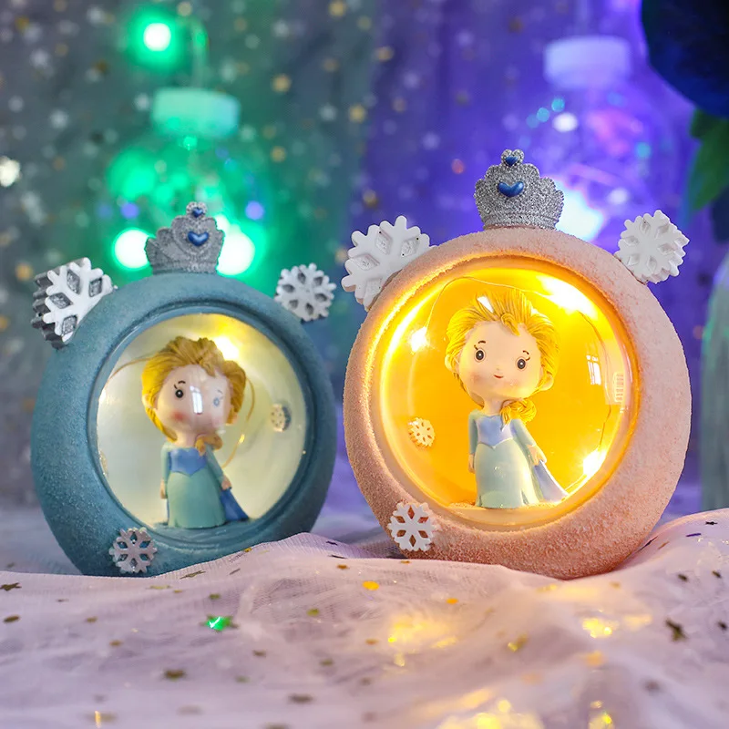 

Детский ночник принцессы Aisha, милый полимерный прикроватный светильник, настольное украшение для спальни, девочки, подарок на день рождения...