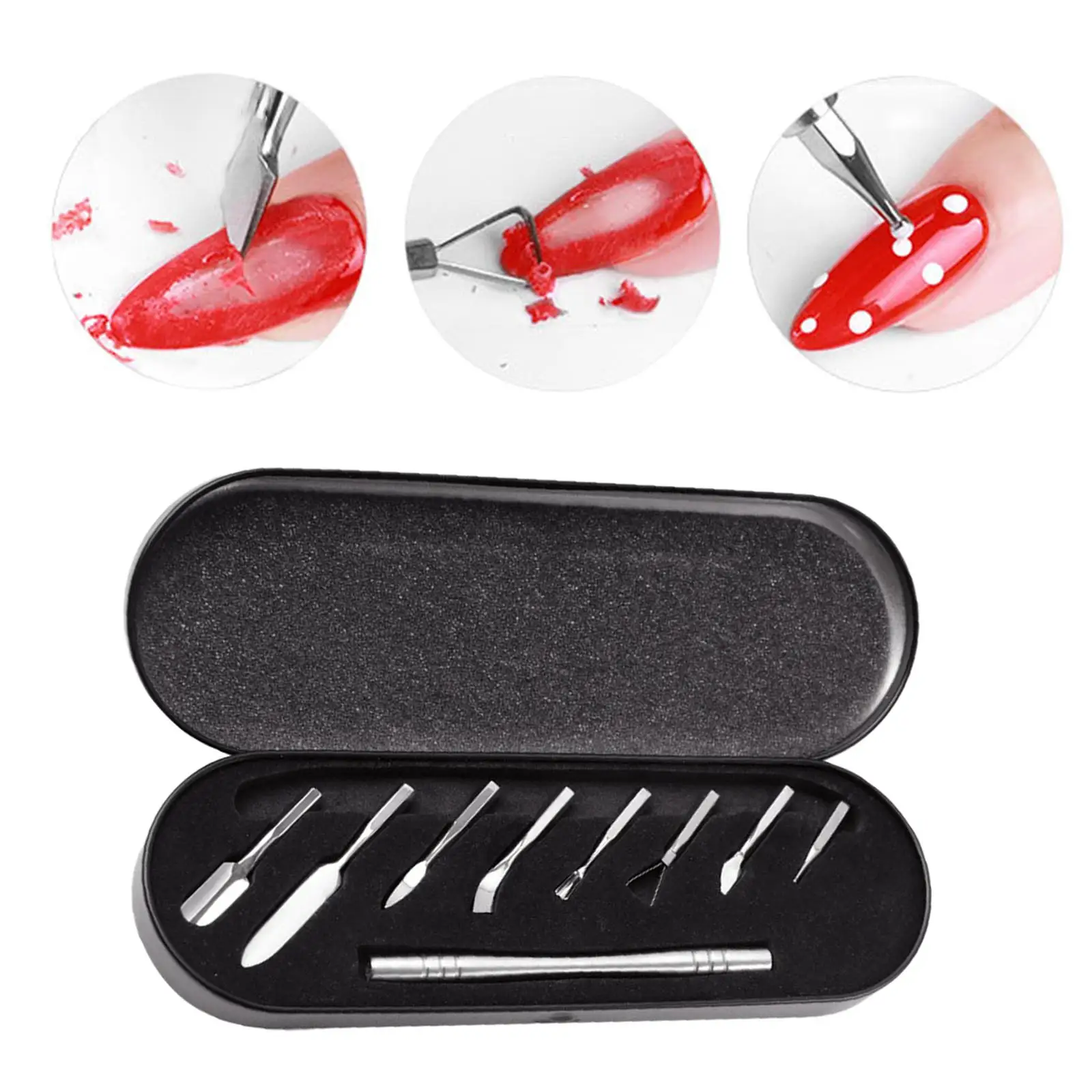 

Cuticle Pusher Set Dead Skin Nail Cleaner Tools Remover Scraper Durable