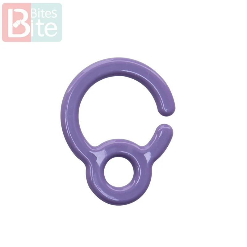 Purple hook Bite 5 шт. крючок для пустышки пластиковые Прорезыватели для зубов пластиковые кольца для прорезывания зубов детские игрушки для коляски DIY зажимы для Пустышки Детские Прорезыватели игрушки - Цвет: Purple hook