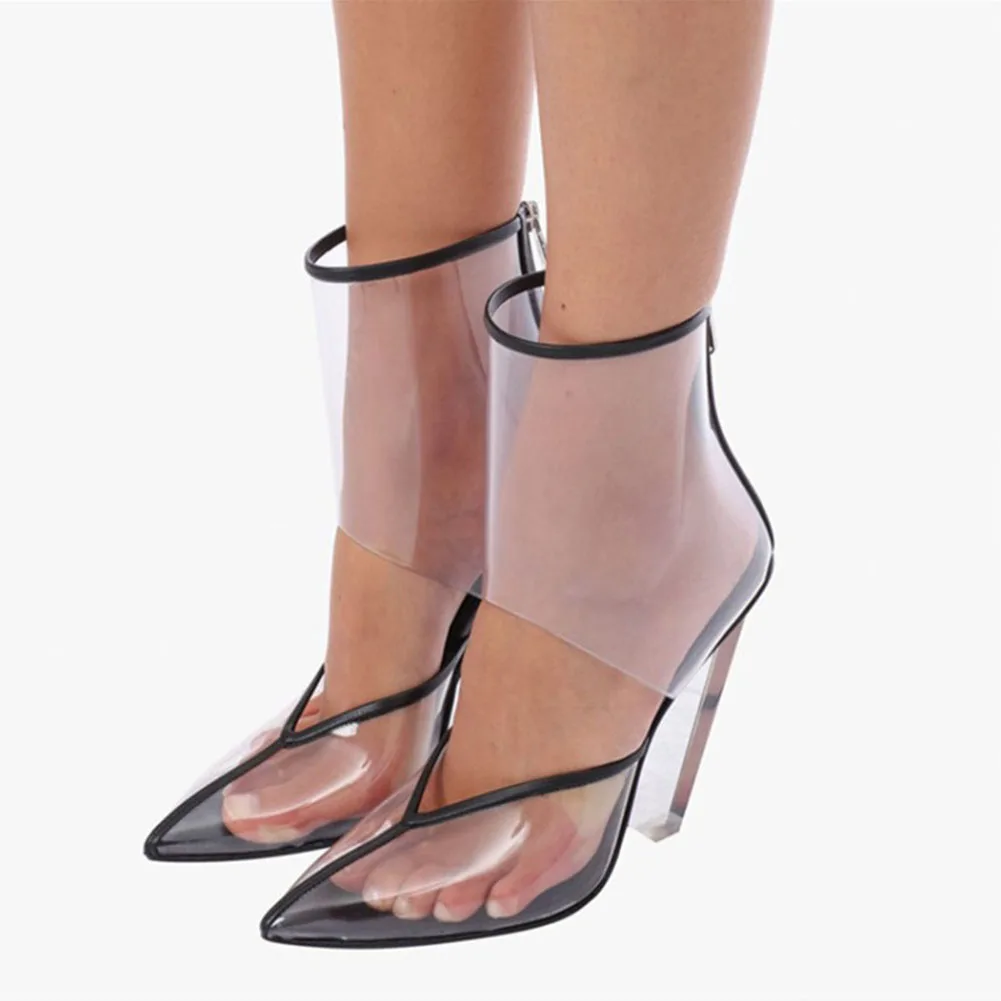 

SaraIris INS Hot Sale Clear Heels Summer Sandals Women Transparent Sandals Ladies Pointed Toe Fashion Design Shoes For Women
