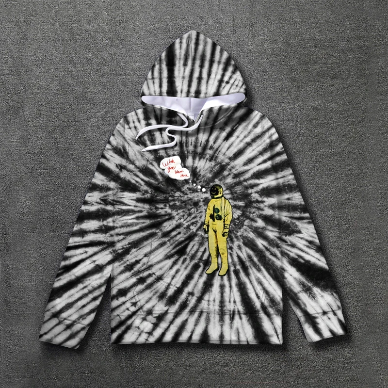 Уличная одежда Трэвиса Скотта астромира астронавта tie Dye Толстовка для мужчин и