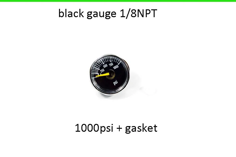 1000PSINPTGASKET PCP Пейнтбол ВВС высокого давления Манометр 300psi/600psi/1000psi/1200psi - Color: 1000PSINPTGASKET