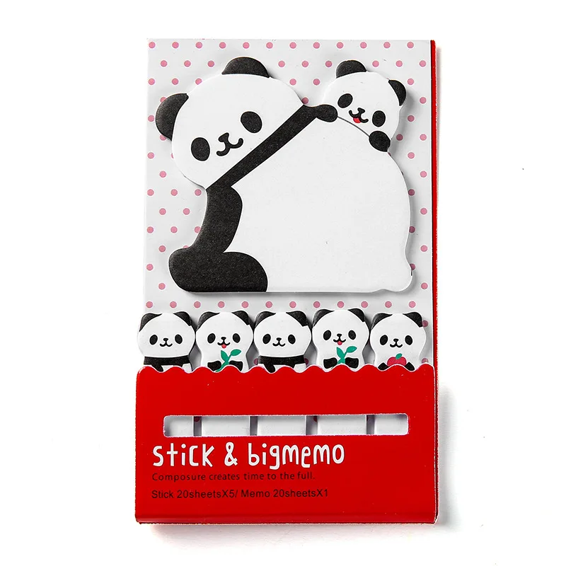 Lovely Pretty Animal Cat Panda Tower Sticky Notes Memo Pad Paper Bookmarks School Supplies Planner Stickers Korean Stationery - Цвет: 1