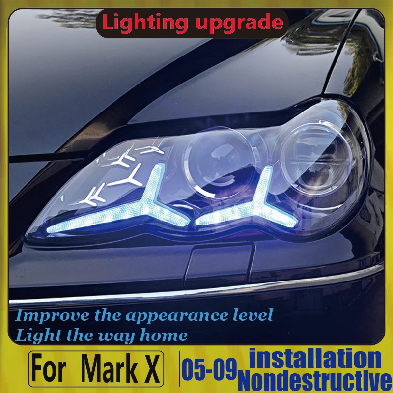 Car Styling for Toyota Reiz Mark X LED Headlight 2005-2009 Headlights LHD OR RHD | Assembly