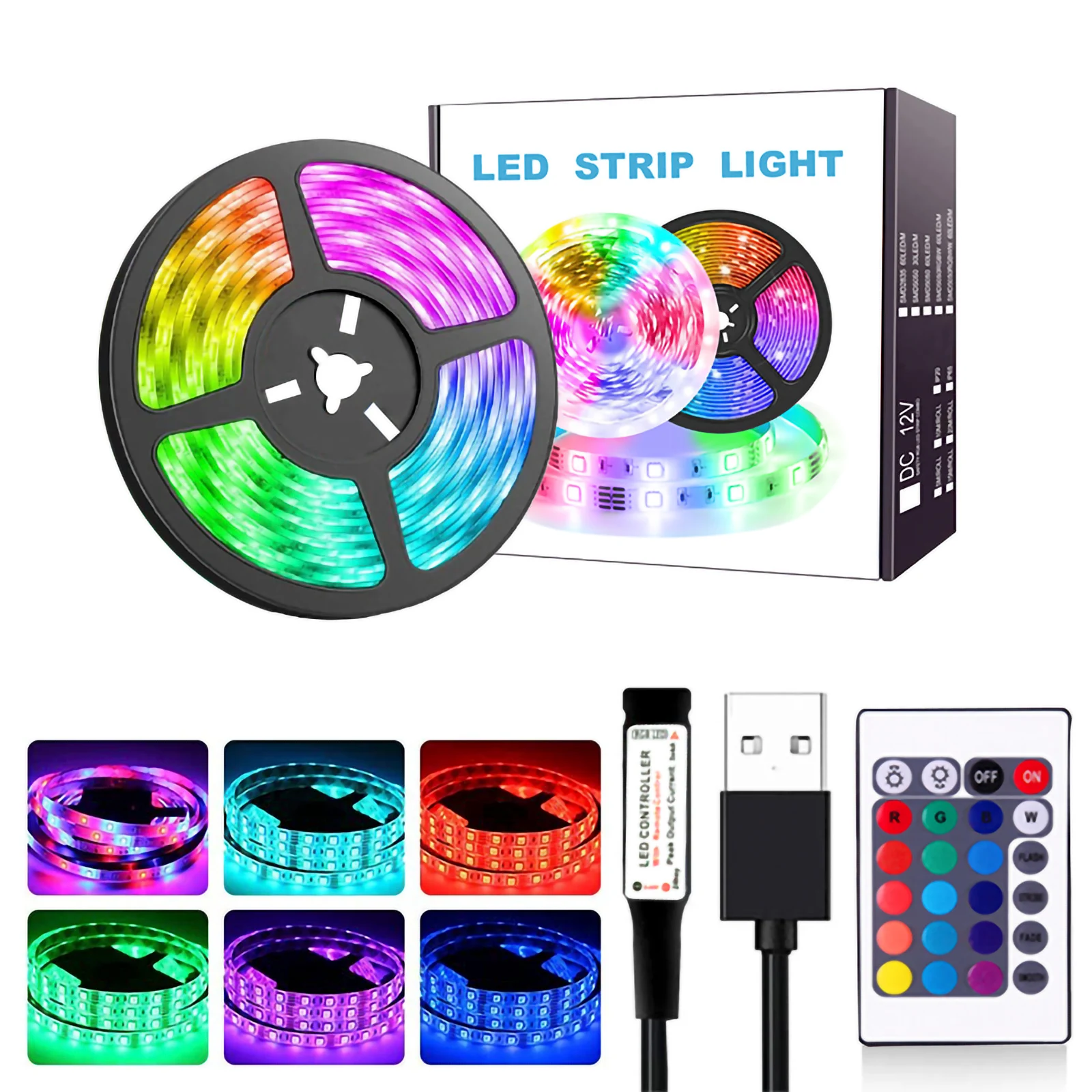 Светодиодные ленты светильник 5V 24 кнопок пульта дистанционного управления ТВ