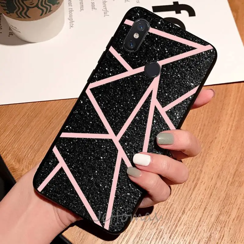 

Black sparkling rose Phone Case For Xiaomi Redmi 7 8 9t a3Pro 9se k20 mi8 max3 lite 9 note 9s 10 pro