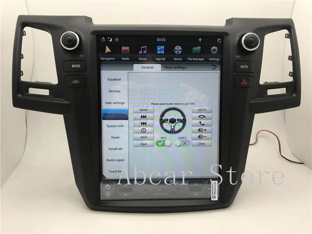 12,1 ''Tesla стиль Android 8,1 автомобильный dvd-плеер gps навигация для Toyota Fortuner 2007- головное устройство стерео PX6 HDMI радио ips