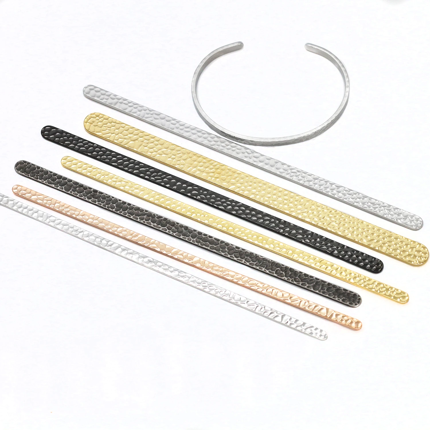 Браслет манжета ручной работы из нержавеющей стали 304 прямоугольный без рисунка 4