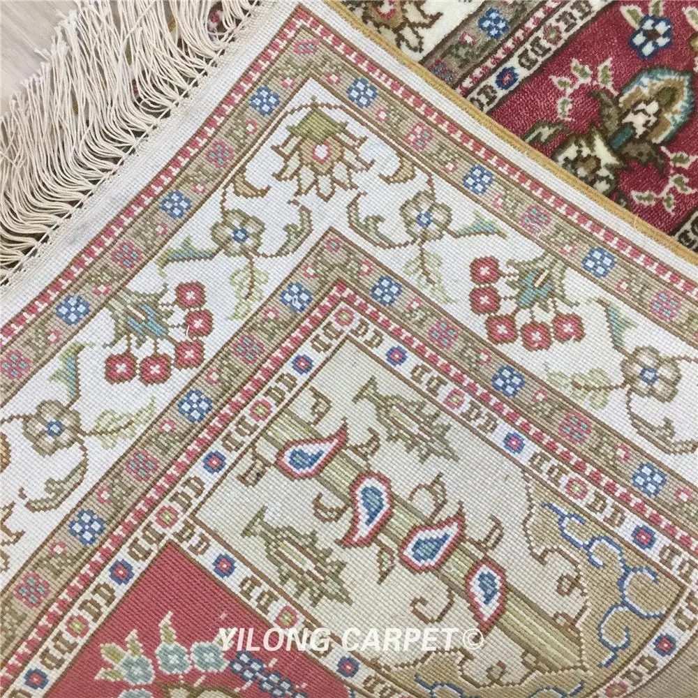 YILONG 4-сезонный миниатюрный коврик 1 5x2 маленький шелковый ковер с узелком для рук