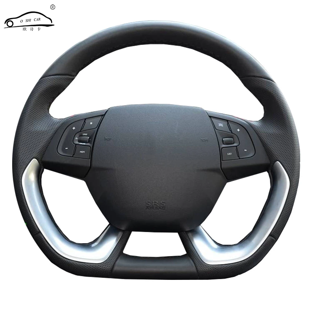 Чехол рулевого колеса автомобиля из натуральной кожи для Citroen DS5 DS 5 DS4S