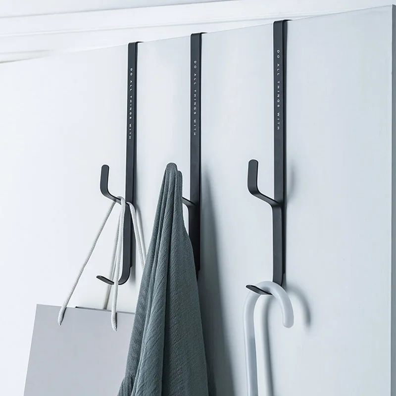 

3pcs Door Hanging Towel Coat Hanger Bag Keys Cloth Holder Rack Storage Bedroom Door Hanger Hook Clothes Hanging Rack Hooks