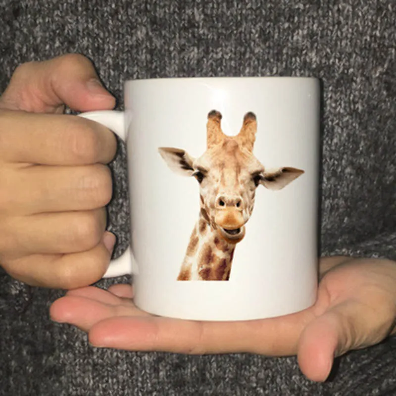 Новинка 2020 кружка с милой собакой/жирафом/медведем/белкой/ежиком/Ястребом/волком