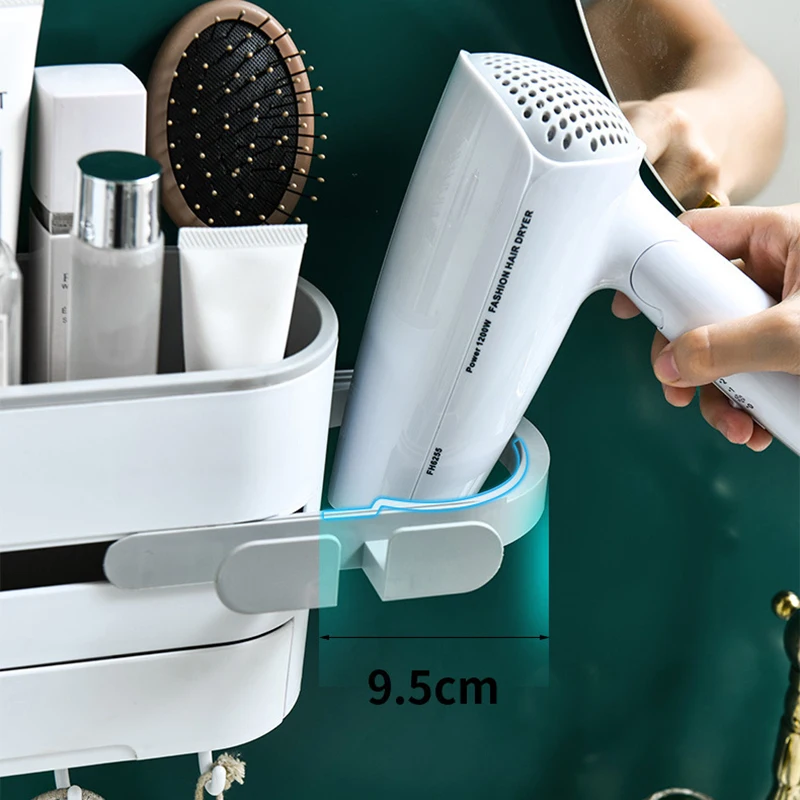 bathroom shelves hair dryer rack wall mounted shampoo spices shower storage storage rack adhesive organizer for bathroom free global shipping