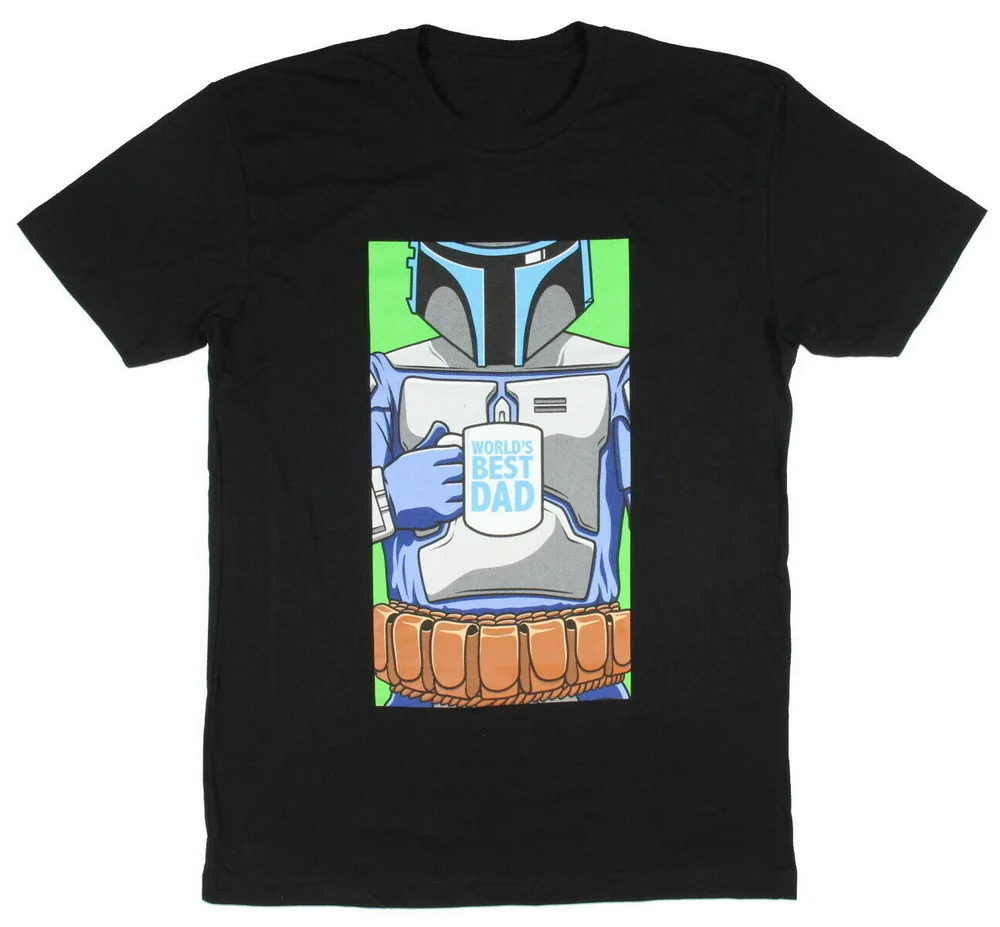 Звездные войны Jango Фетт Лучший в мире папа мужские черные топы Футболка Забавный