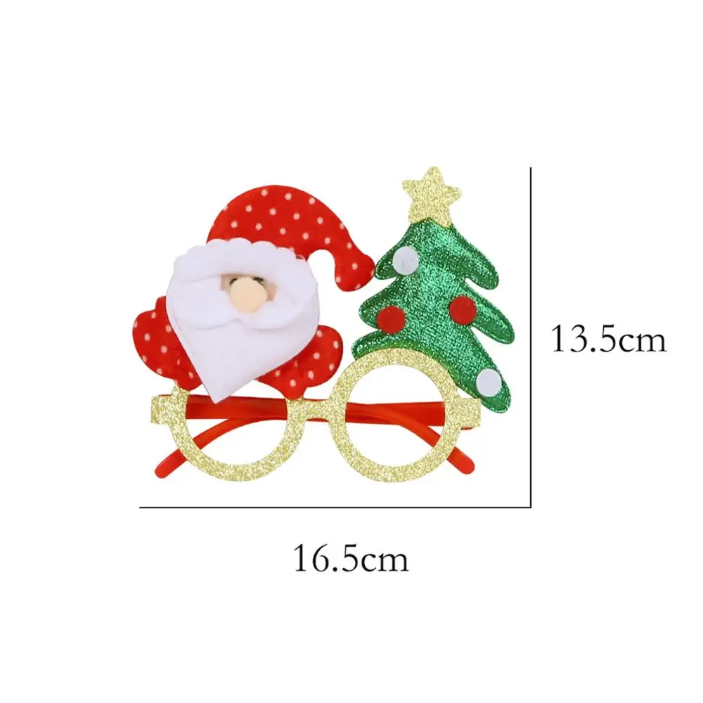 

2020 Creative Christmas Ornaments DIY Adult Children Antlers Santa Claus Decoration Glasses Merry Christmas Gift For Kids Xmas
