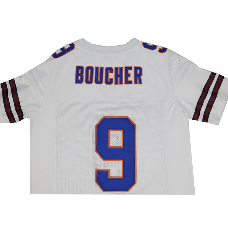 BG Американский футбол Джерси Thewaterboy 9 Boucher Трикотажные изделия Вышивка Шитье