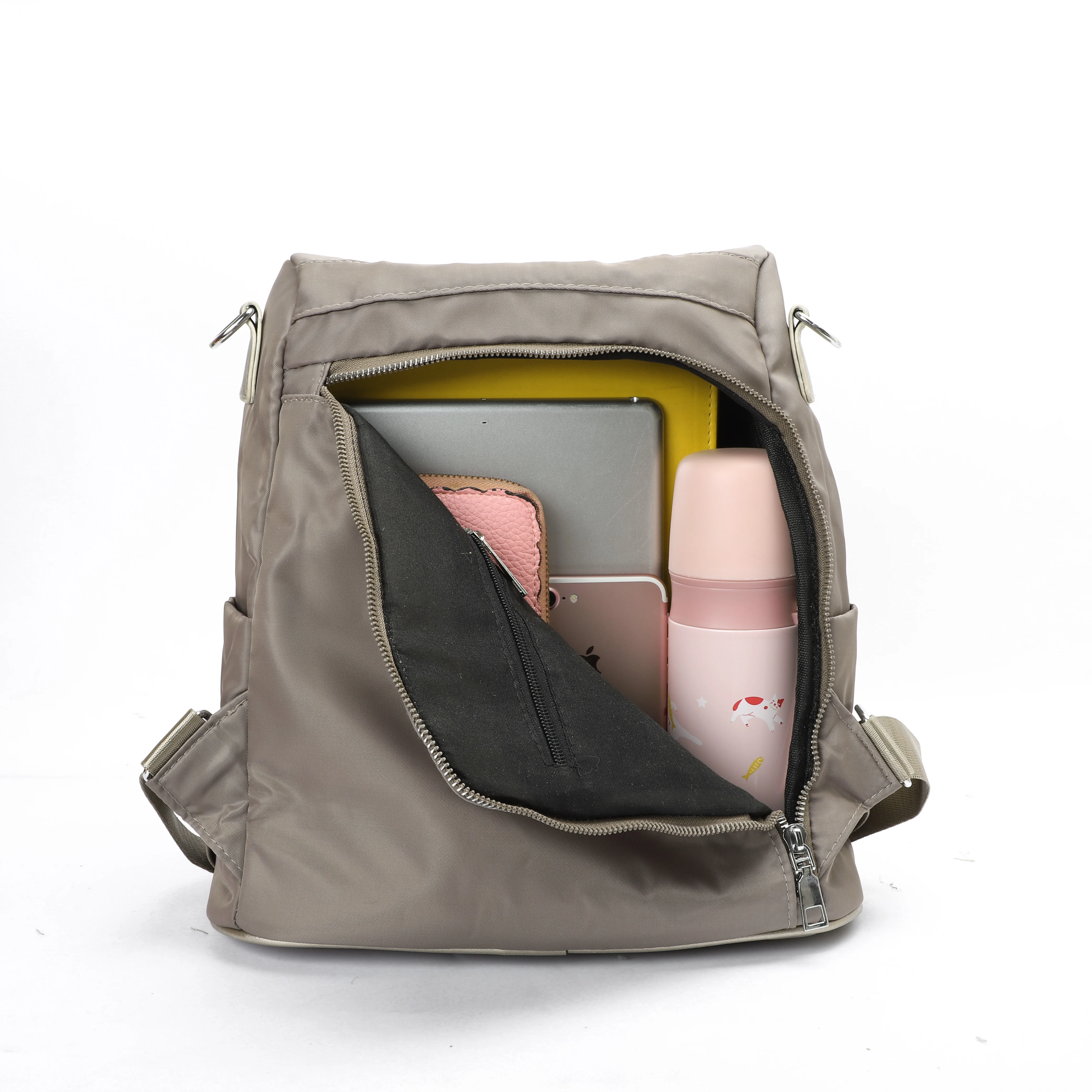 

Multifunctional Lady Backpack Large Capacity Travel Knapsack High Quality Student School Bag Fashion Solid Color Casual Bag