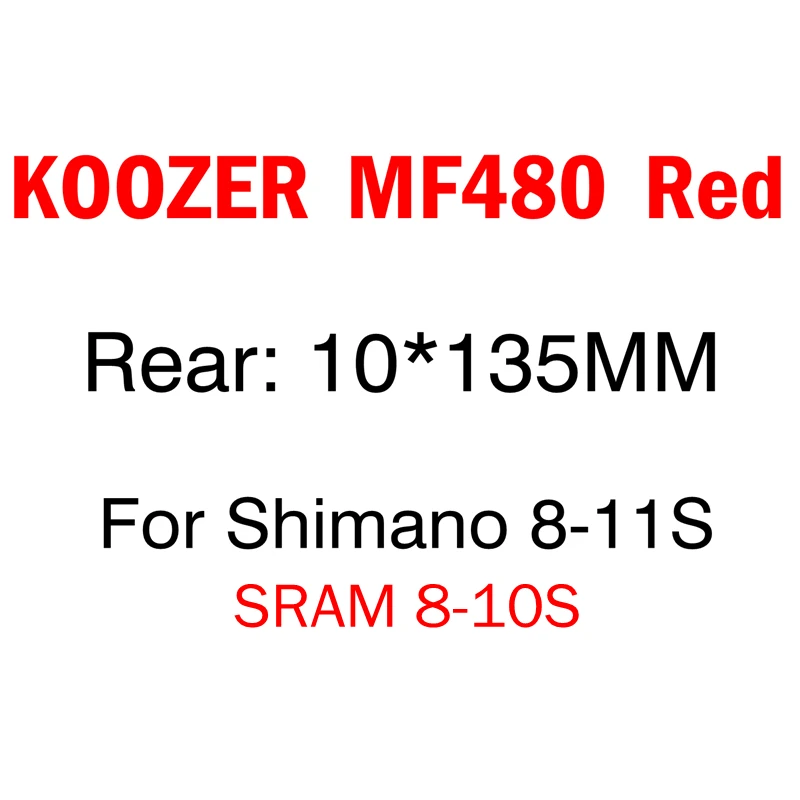 KOOZER MF480 передняя, Задняя Ступица набор 2/4 подшипники 24T трещотка 32 отверстия быстросъемные через ось горный велосипед ступицы для 8 9 10 11S - Цвет: Red 10x135mm rear