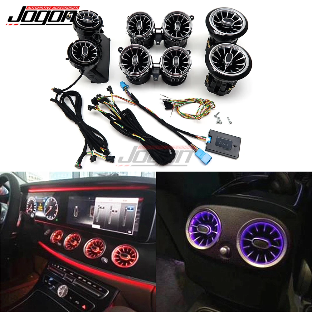 Передняя панель приборов консоли с системой кондиционирования воздуха и воздушным вентиляционным отверстием Turbo Trim Atmosphere Ambient Light для Mercedes Benz E Class W213 2017+