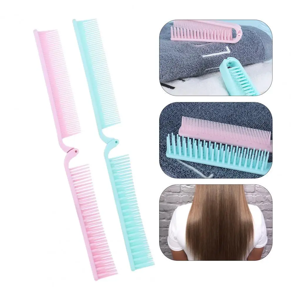 

Folding Travel Hair Brush Pocket Size Anti-static Macaron Color Foldable Massage Detangle Hair Comb for Trip